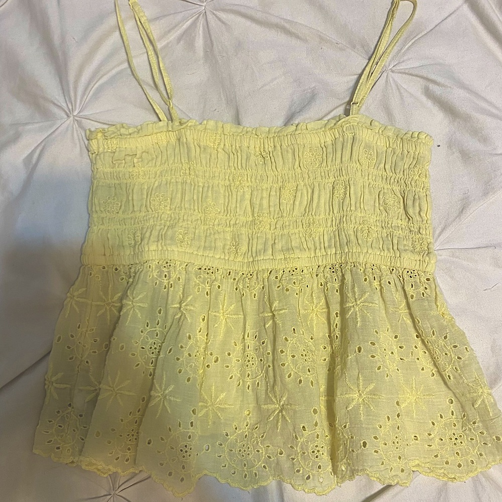 American Eagle yellow tank top size S